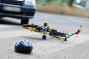 bicycle hit by car